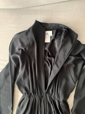Willi of California Black Zip Front Jumper
